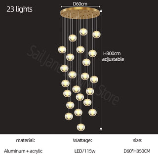 Crystal Ball Staircase Chandelier: Enhancing Your Space-GraffitiWallArt