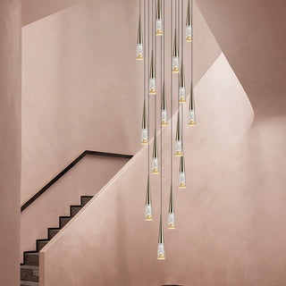 Crystal Cones Staircase Chandelier - Stunning Ambiance-GraffitiWallArt