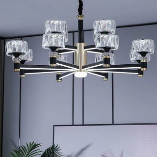 Crystal Cylinders LED Chandelier - Modern Lighting-GraffitiWallArt