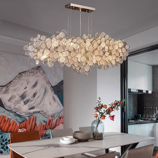 Crystal Glass Chandelier – Illuminate with Elegance-GraffitiWallArt