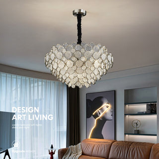 Crystal Glass Chandelier – Illuminate with Elegance-GraffitiWallArt