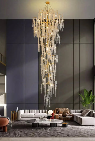 Crystal Grapes Vale Chandelier Lighting-GraffitiWallArt