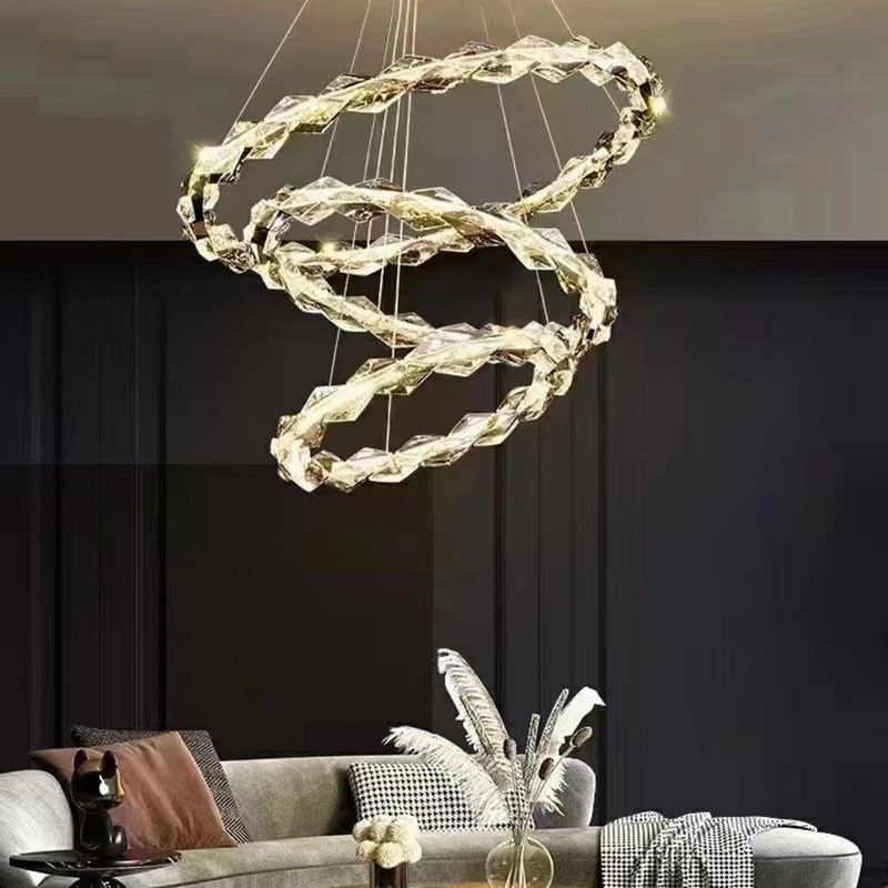 Crystal Ring Chandelier - Illumination for Every Space-GraffitiWallArt