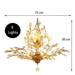 Crystal Tree Chandelier: Elegant Lighting Fixture-GraffitiWallArt