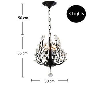 Crystal Tree Chandelier: Elegant Lighting Fixture-GraffitiWallArt