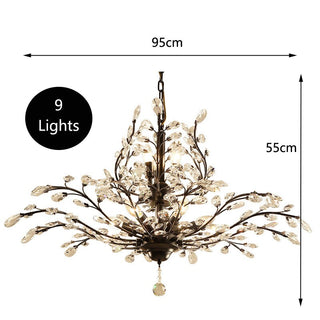 Crystal Tree Chandelier: Elegant Lighting Fixture-GraffitiWallArt