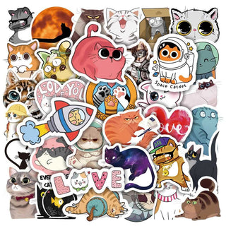 Cute Cat Sticker Pack - Famous Waterproof Bundle-GraffitiWallArt