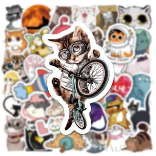 Cute Cat Sticker Pack - Famous Waterproof Bundle-GraffitiWallArt