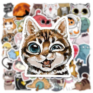 Cute Cat Sticker Pack - Famous Waterproof Bundle-GraffitiWallArt