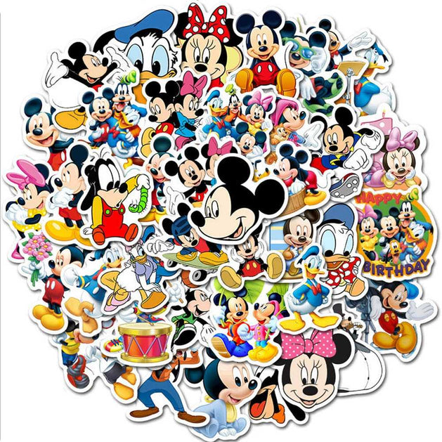 Cute Disney Mickey Donald Sticker Pack - Waterproof Famous Bundle-GraffitiWallArt