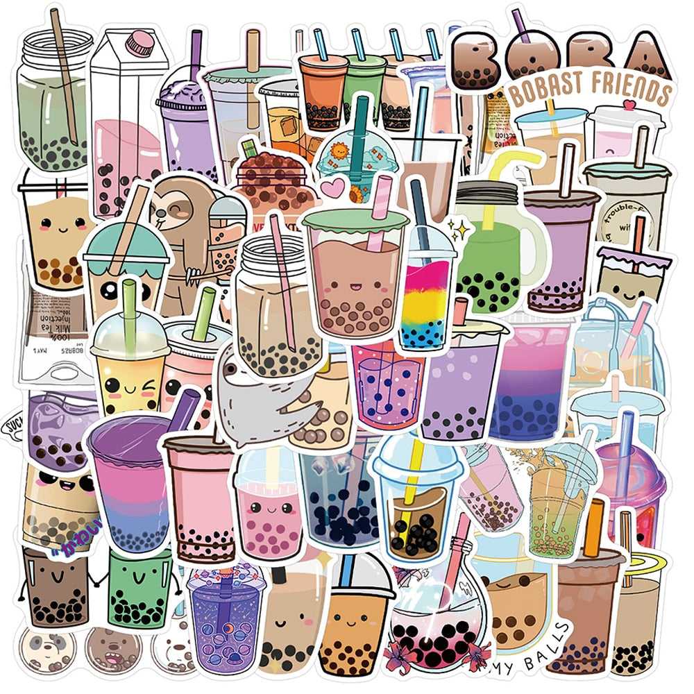 Cute Drink Stickers Pack: Adorable Beverage-GraffitiWallArt