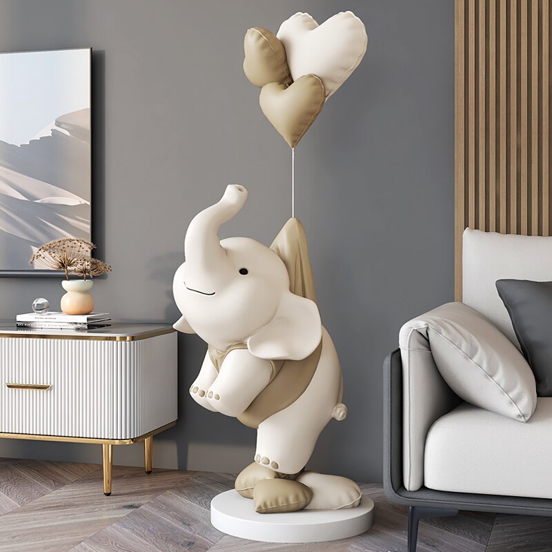 Cute Elephant Statue: Perfect Home Décor-GraffitiWallArt
