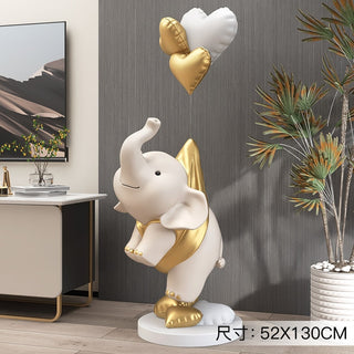 Cute Elephant Statue: Perfect Home Décor-GraffitiWallArt