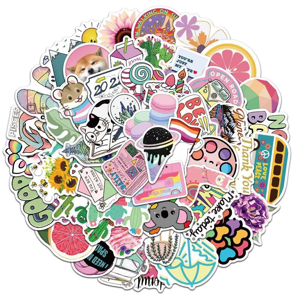 Cute Pink Stickers Pack – Adorable and Vibrant Designs-GraffitiWallArt