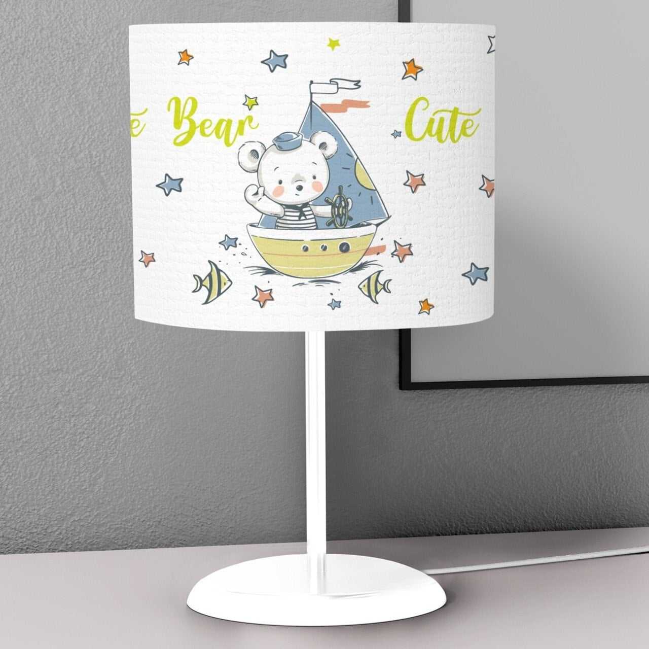 Cute Tiny Sailor Teddy Bear Kids Bedroom Night Lamp-GraffitiWallArt