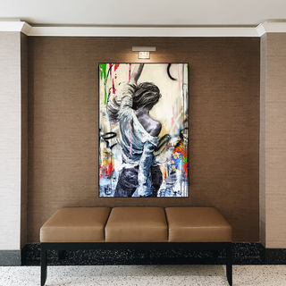 Dancing Girl Street Canvas Wall Art - Unique Collection-GraffitiWallArt