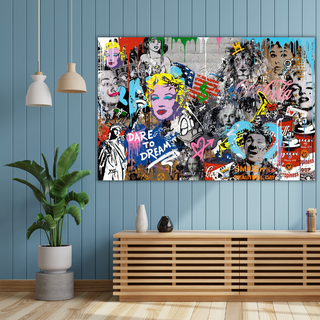 Dare to Dream: Iconic Celebrities Canvas Wall Art-GraffitiWallArt