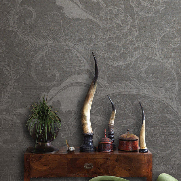 Dark Gray Scones Shadow Wallpaper Mural - GraffitiWallArt