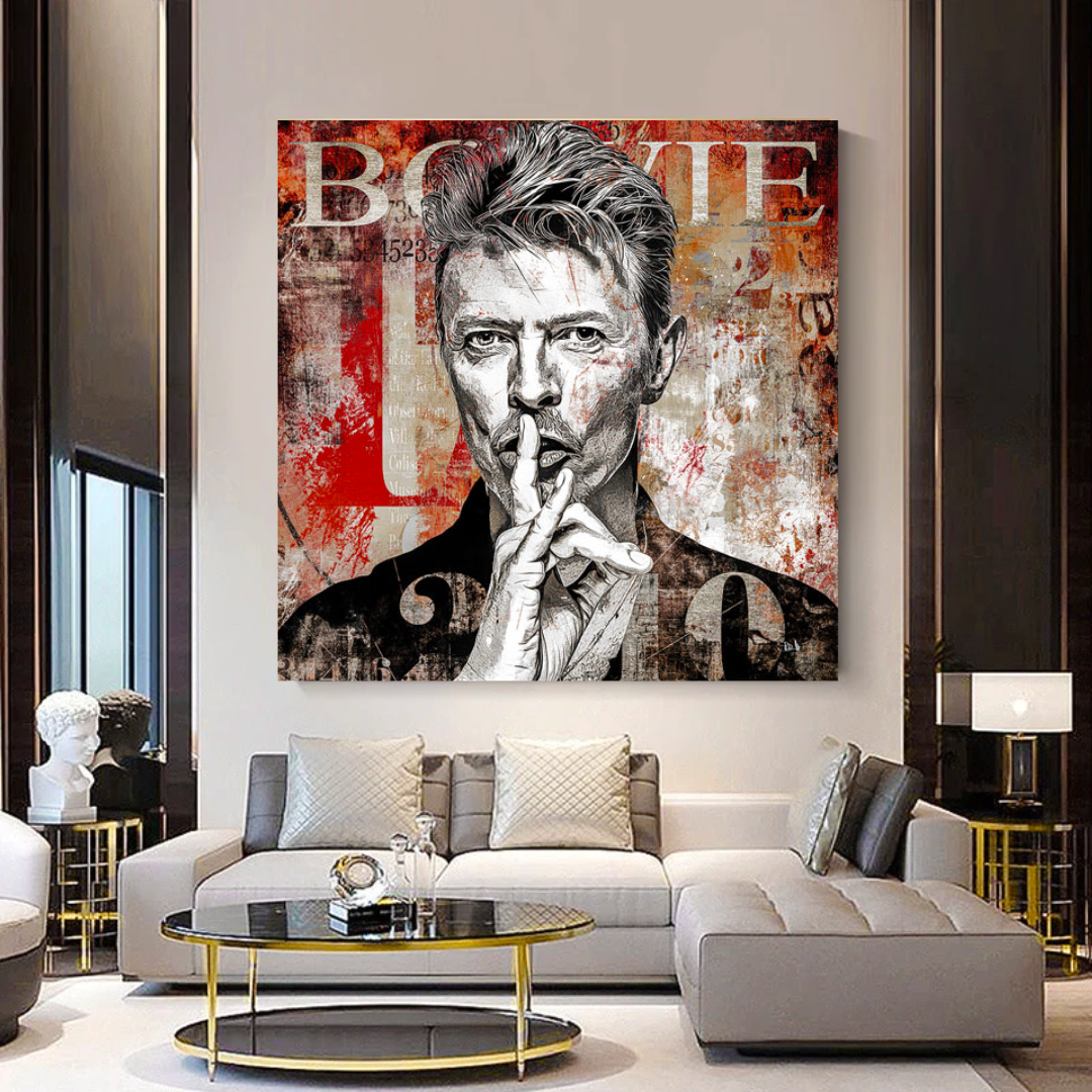 David Bowie Singer Canvas Wall Art-GraffitiWallArt