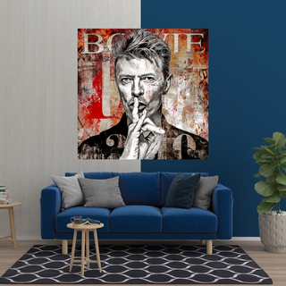 David Bowie Singer Canvas Wall Art-GraffitiWallArt