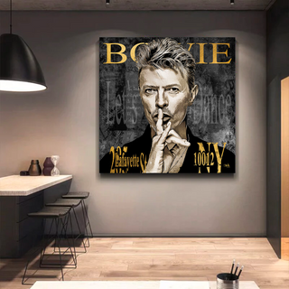 David Bowie Singer Canvas Wall Art-GraffitiWallArt