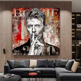 David Bowie Singer Canvas Wall Art-GraffitiWallArt