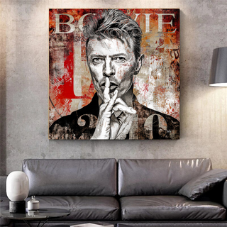 David Bowie Singer Canvas Wall Art-GraffitiWallArt