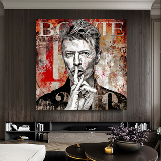 David Bowie Singer Canvas Wall Art-GraffitiWallArt