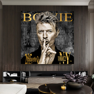 David Bowie Singer Canvas Wall Art-GraffitiWallArt