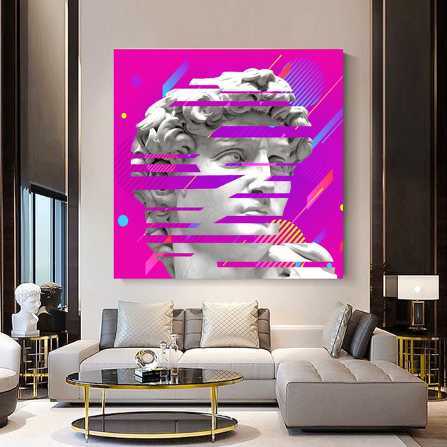 David Sculpture Canvas Wall Art-GraffitiWallArt