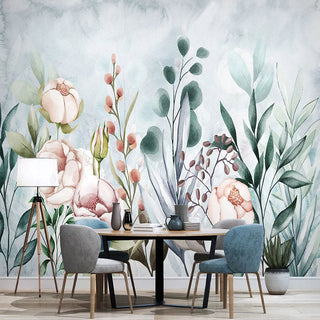 Deep Florals Wallpaper - Exquisite and Elegant Design-GraffitiWallArt