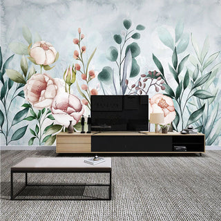 Deep Florals Wallpaper - Exquisite and Elegant Design-GraffitiWallArt