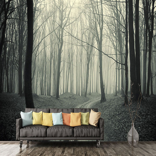 Deep Forest Wallpaper: Tranquil Nature Scenes for Your Walls-GraffitiWallArt