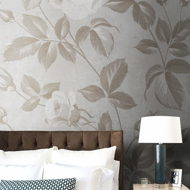 Delight Leaves Wallpaper Mural-GraffitiWallArt