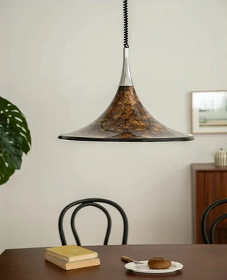 Modern Horn-Shaped LED Pendant Light – Sleek Iron Finish