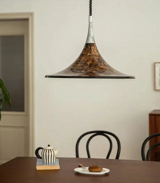 Modern Horn-Shaped LED Pendant Light – Sleek Iron Finish