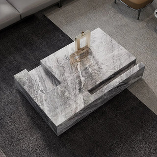 Italian Style Minimalist Marble Coffee Table - GraffitiWallArt