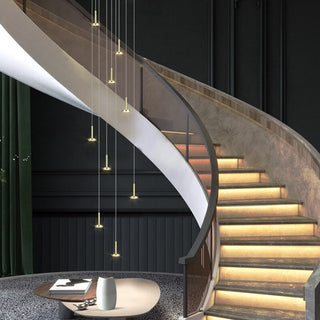 Designer Arc Luxury Staircase Chandelier-GraffitiWallArt