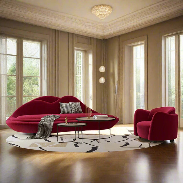 Designer Lips Sofa Set - Premium Collection-GraffitiWallArt