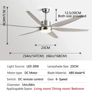 Designer Six Leaves Strong Wind Ceiling Fan-GraffitiWallArt