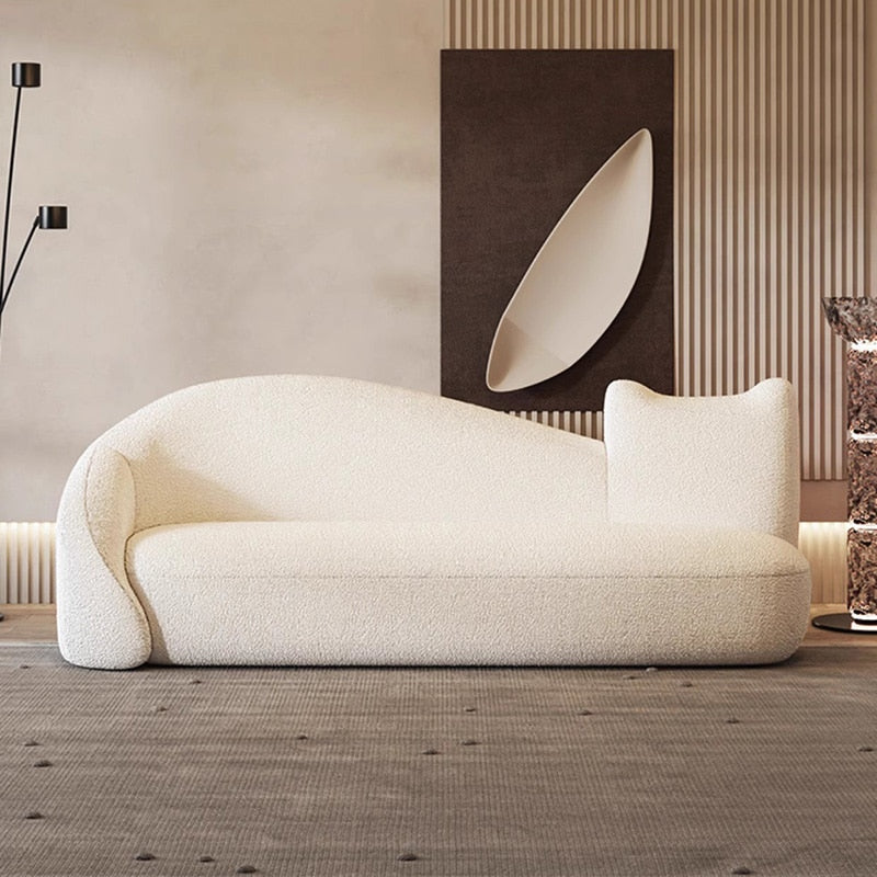 Designer Soggiorno White Sofa Set: Exclusive Design-GraffitiWallArt