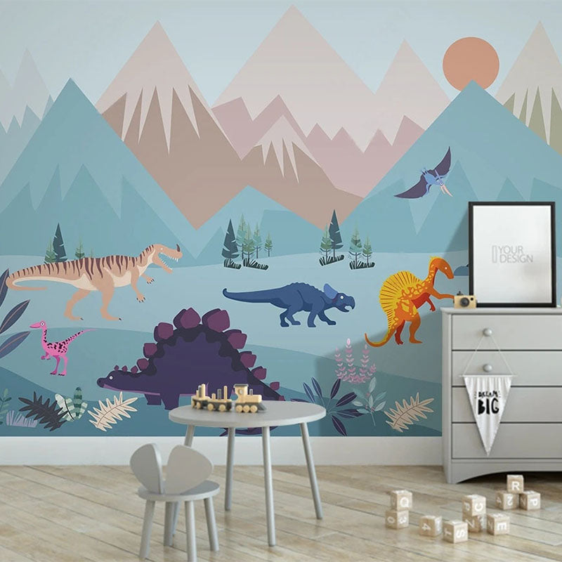 Dino Dreamland Wallpaper-GraffitiWallArt