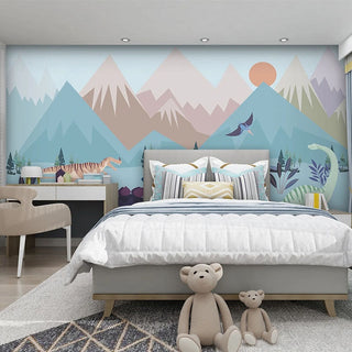 Dino Dreamland Wallpaper-GraffitiWallArt