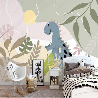 Dinosaur Wallpaper: Kids Room Stunning Design-GraffitiWallArt