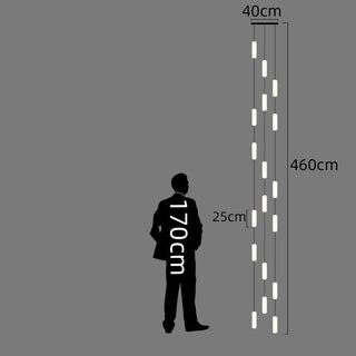 Minimalistische LED-Treppenleuchte mit langem Tropfen