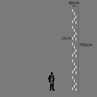 Lampadario a LED minimalista a goccia lunga per scale