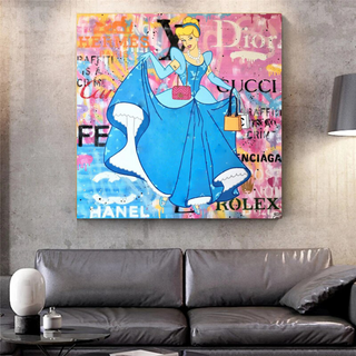 Disney Alice and The Wonderland Canvas Wall Art-GraffitiWallArt