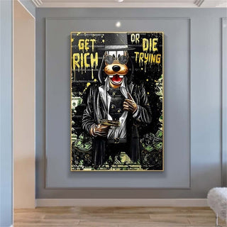 Disney Canvas Wal Art: Get Rich Or Die Trying-GraffitiWallArt