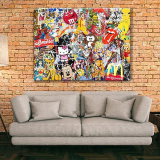 Disney Cartoon Marvel Portrait Graffiti Wall Art Poster-GraffitiWallArt