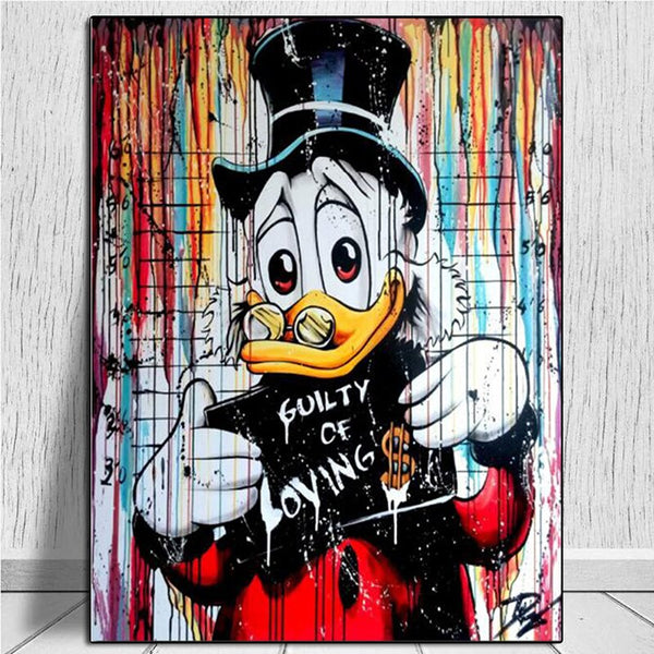 Donald Duck SKETCH PAINTING by store WALT DISNEY 3-D FRAMED WALL HANGING